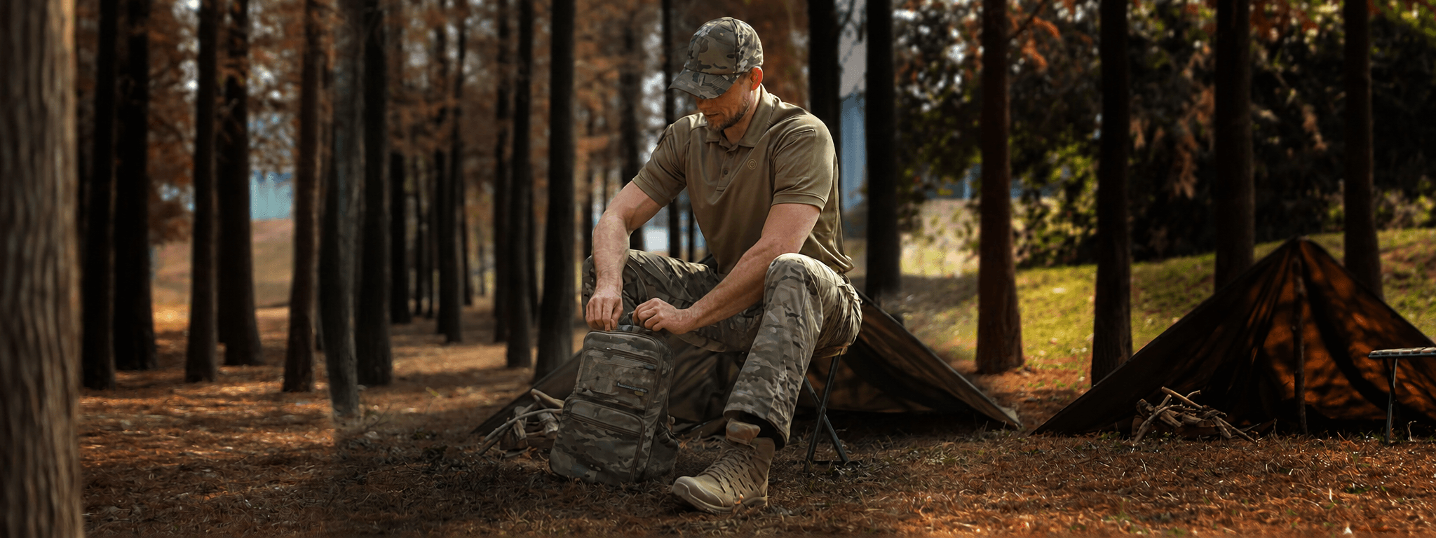 Emersongear tactical apparel in an outdoor field setting