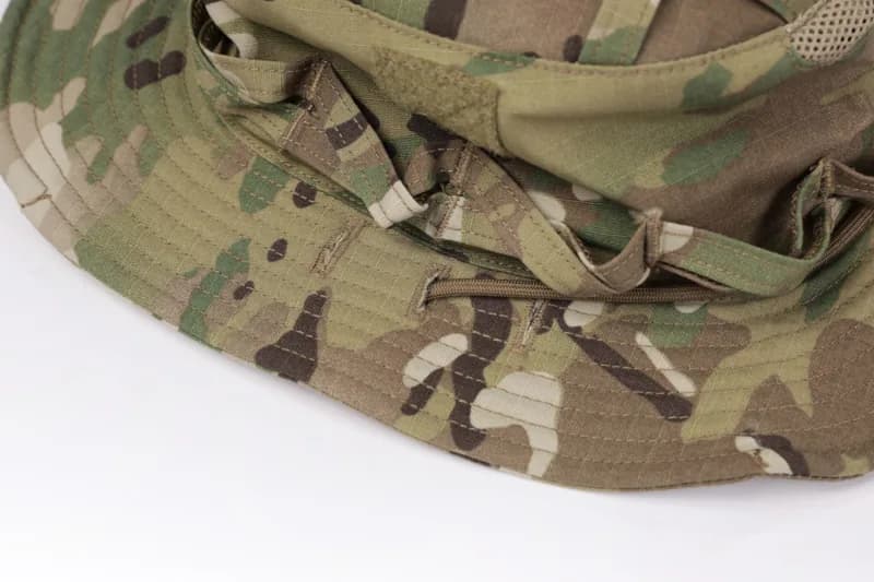 EM9768 "Rock lizard" Breathable Short Brim Tactical Boonie Hat construction detail 2